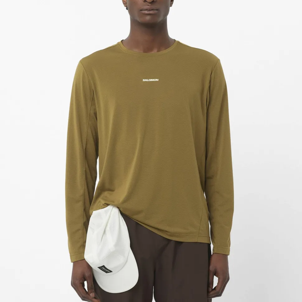 Salomon Men's Shkout Core Long Sleeve Tee Brilliant Olive