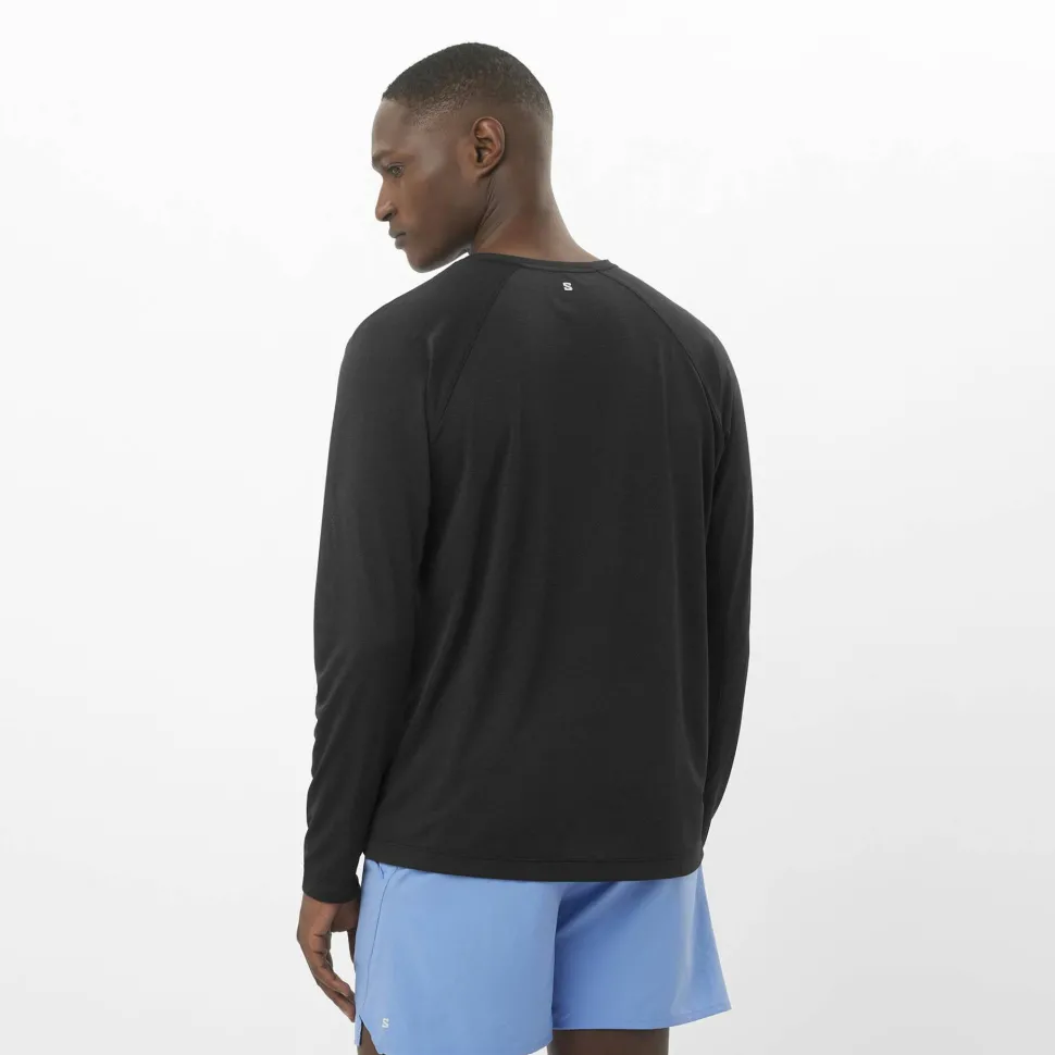 Salomon Men's Shkout Core Long Sleeve Tee Deep Black