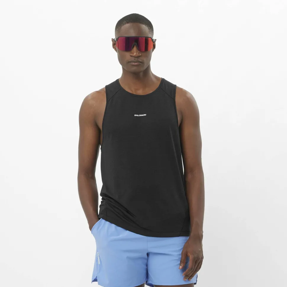 Salomon Men's Shkout Core Tank Deep Black