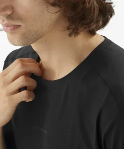 Salomon Men's Trackline Short Sleeve Tee Deep Black