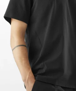 Salomon Men's Trackline Short Sleeve Tee Deep Black