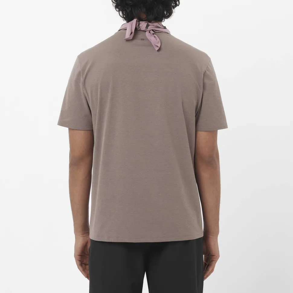 Salomon Men's Trackline Short Sleeve Tee Iron