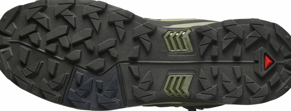 Salomon Men's X Ultra 5 Mid GORE-TEX Peat/gray Green/blue Nights