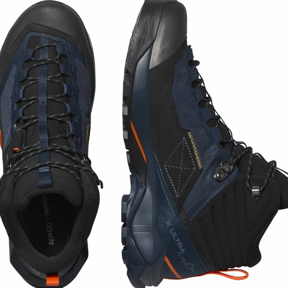 Salomon Men's X Ultra Alpine Mid GORE-TEX Blue Nights/Black/Red Orange