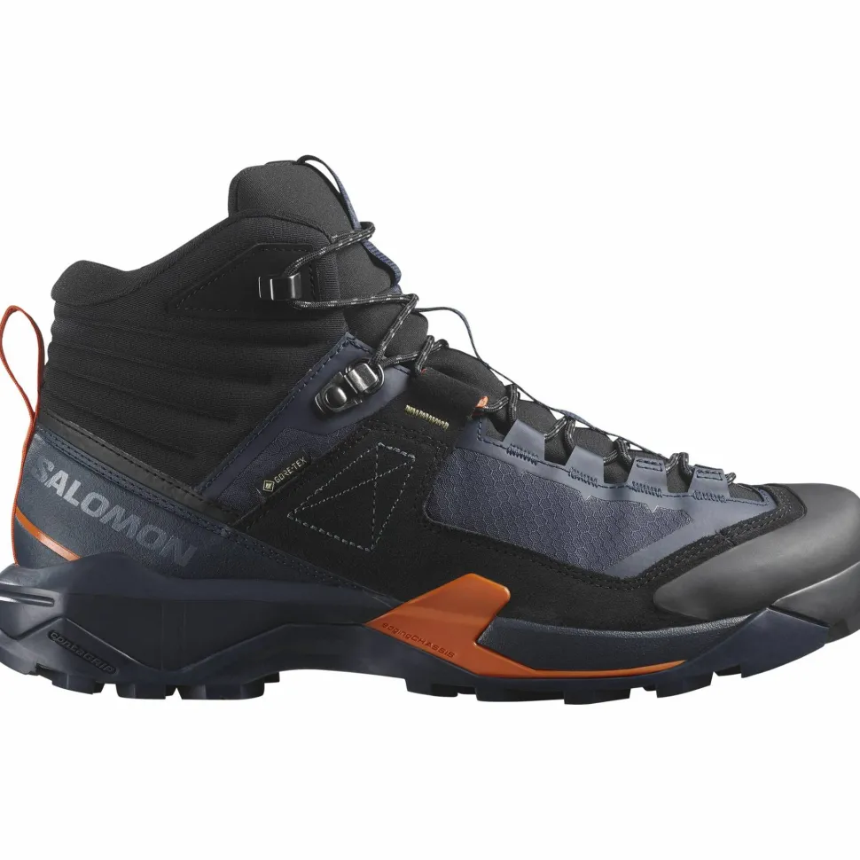 Salomon Men's X Ultra Alpine Mid GORE-TEX Blue Nights/Black/Red Orange