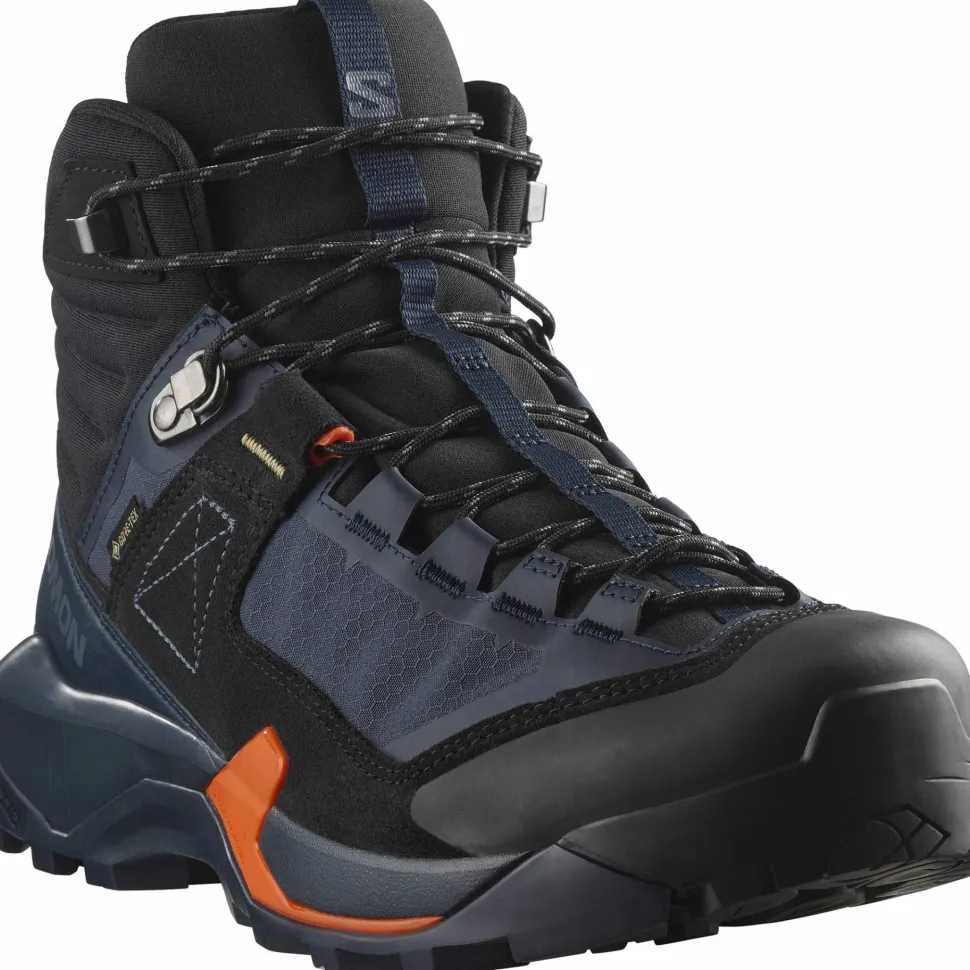 Salomon Men's X Ultra Alpine Mid GORE-TEX Blue Nights/Black/Red Orange