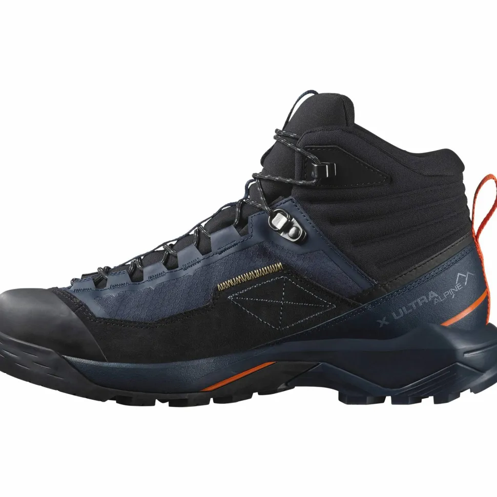 Salomon Men's X Ultra Alpine Mid GORE-TEX Blue Nights/Black/Red Orange