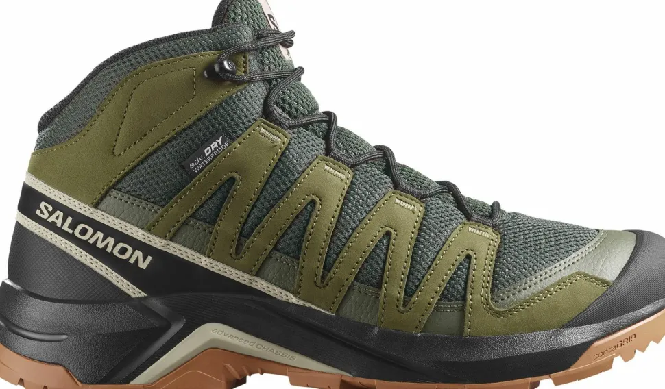 Salomon Men's X-Adventure Recon Mid GORE-TEX Peat/martini Olive/oxford Tan
