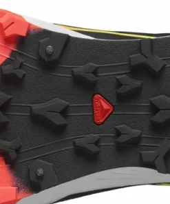Salomon Unisex Winter Cross Spike Black/Fiery Coral/Safety Yellow