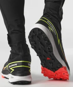 Salomon Unisex Winter Cross Spike Black/Fiery Coral/Safety Yellow