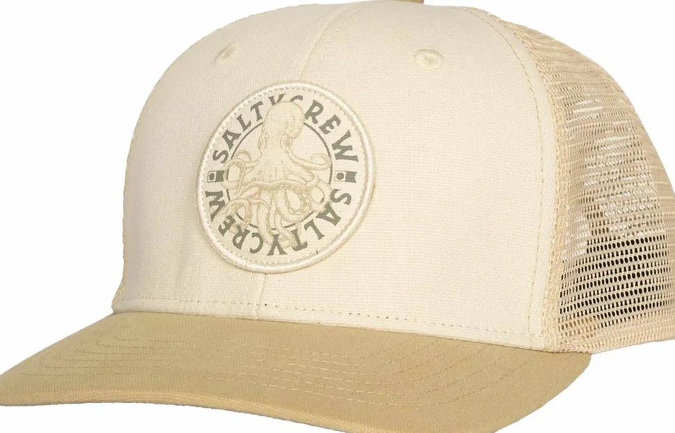 Salty Crew Tentacles Retro Trucker Birch Khaki
