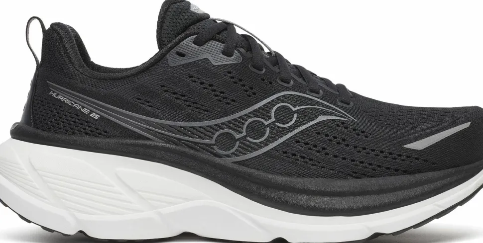 Saucony Men's Hurricane 25 Wide Black/white