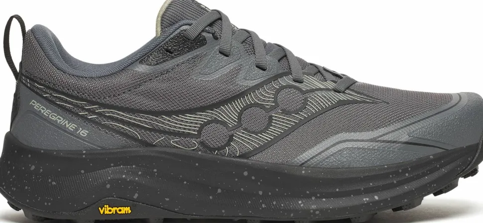 Saucony Men's Peregrine 16 Carbon/black