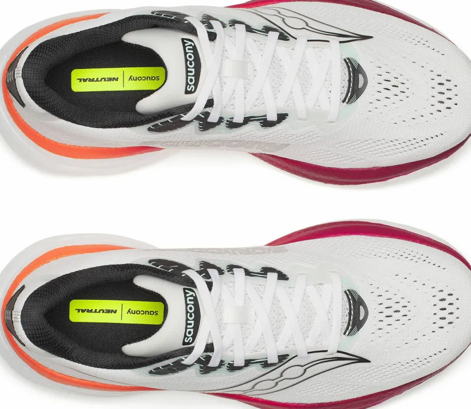 Saucony Men's Ride 19 White/Srimson