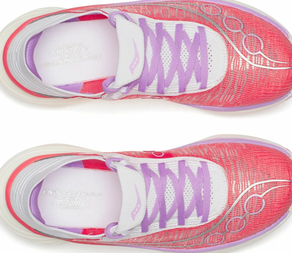 Saucony Unisex Endorphin Elite 2 Coral/white