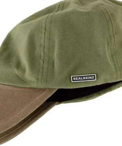 Sealskinz Marham Waterproof Waxed Canvas Foldable Cap Olive/Brown