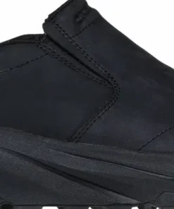 Skechers Men's Leather Round Toe Dual Gore Slip-Ins Black