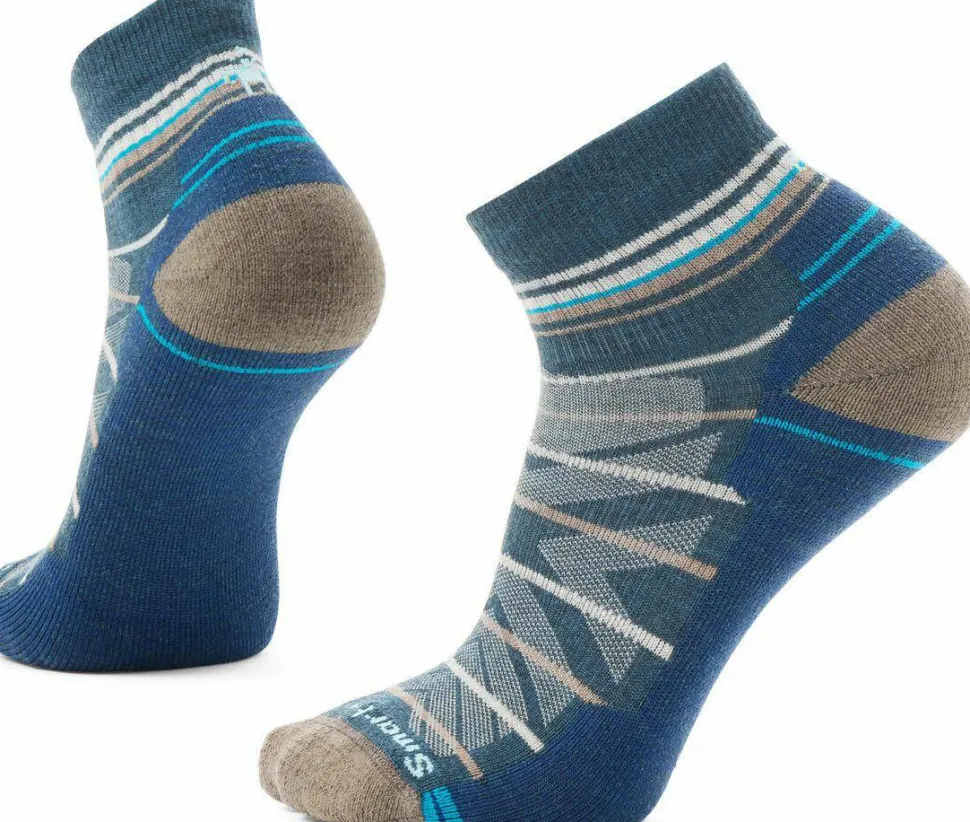 Smartwool Men's Hike Light Cushion Pattern Ankle Socks Twilight Blue