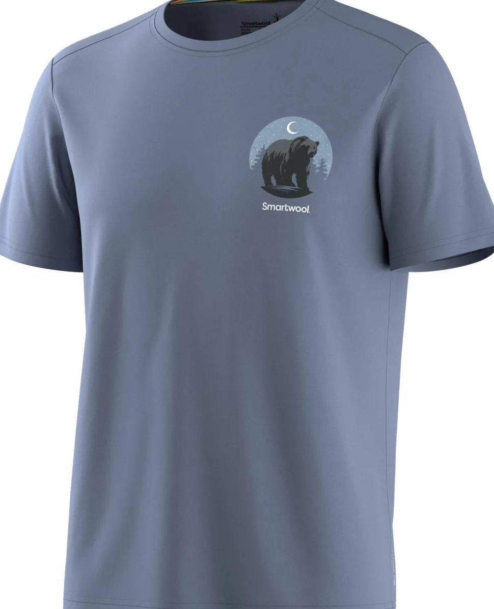 Smartwool Men's Lunar Bear Active Short Sleeve Graphic Tee Nightfall Blue