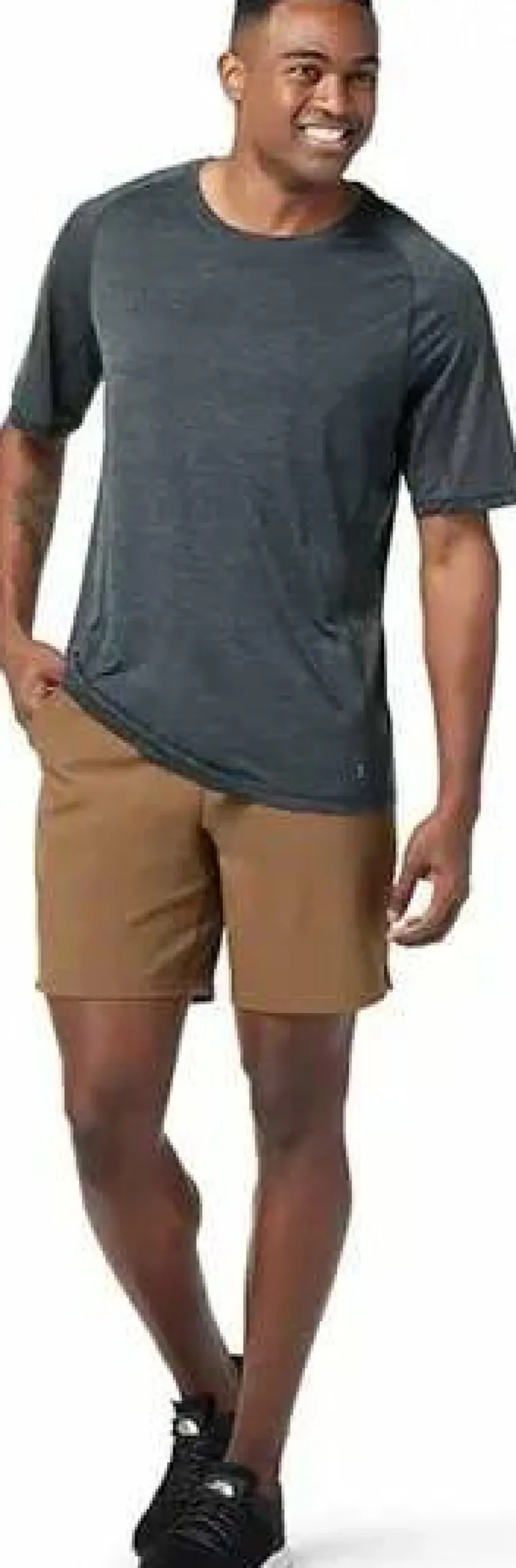 Smartwool Men's Merino Sport Ultralite Short Sleeve Charcoal Heather