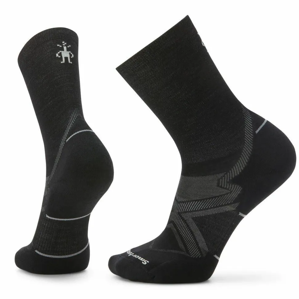 Smartwool Unisex Run Targeted Cushion Cold Weather Crew Socks Black