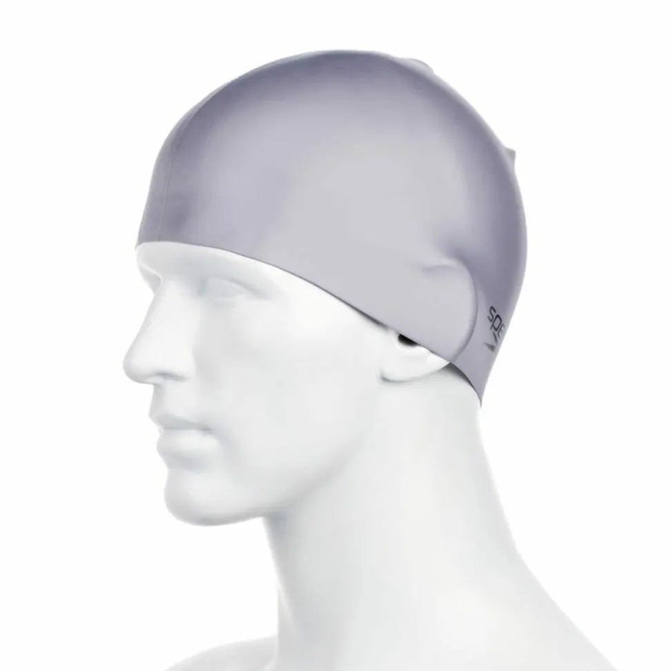 Speedo Plain Moulded Silicone Cap Chrome