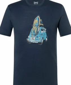 super.natural Men's Carsurf Tee Blueberry/various