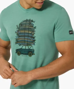 super.natural Men's Surf Trip Tee Lagoon Green/various
