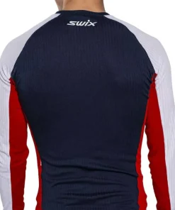 Swix Men's RaceX Classic Long Sleeve Dark Navy/Bright White
