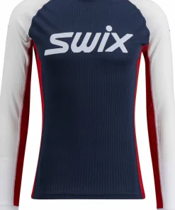 Swix Men's RaceX Classic Long Sleeve Dark Navy/Bright White
