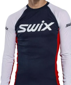 Swix Men's RaceX Classic Long Sleeve Dark Navy/Bright White