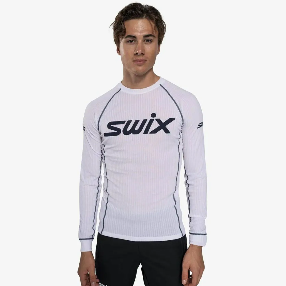 Swix Men's RaceX Classic Long Sleeve Bright White/ Dark Navy
