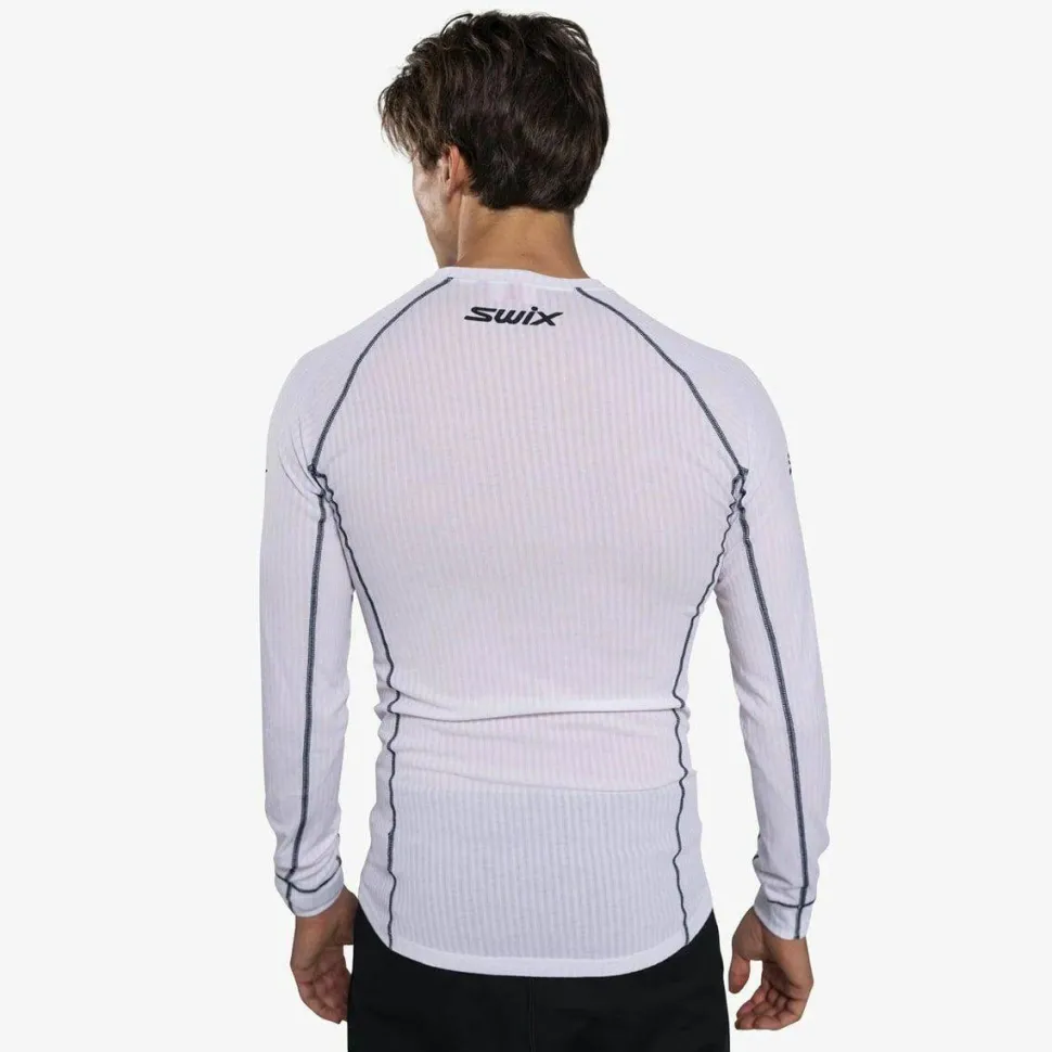 Swix Men's RaceX Classic Long Sleeve Bright White/ Dark Navy