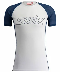 Swix Men's RaceX Light Short Sleeve Bright White/Lake Blue