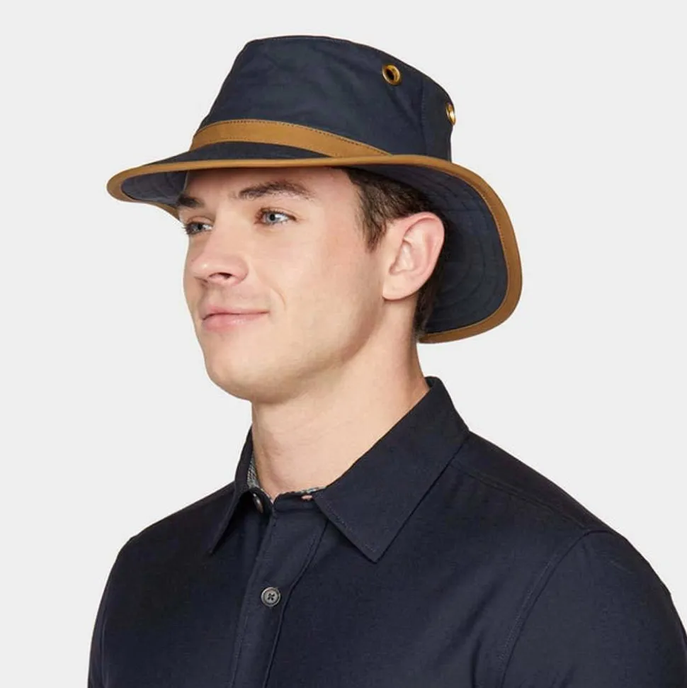 Tilley TWC7 Outback Waxed Cotton Navy/Tan