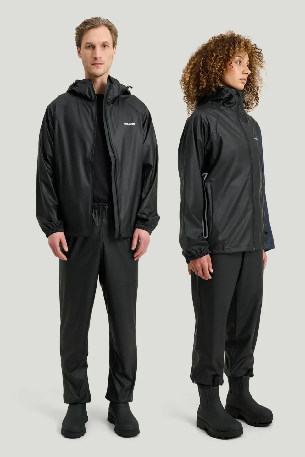 Tretorn Unisex Packable Rainbreaker Set Black