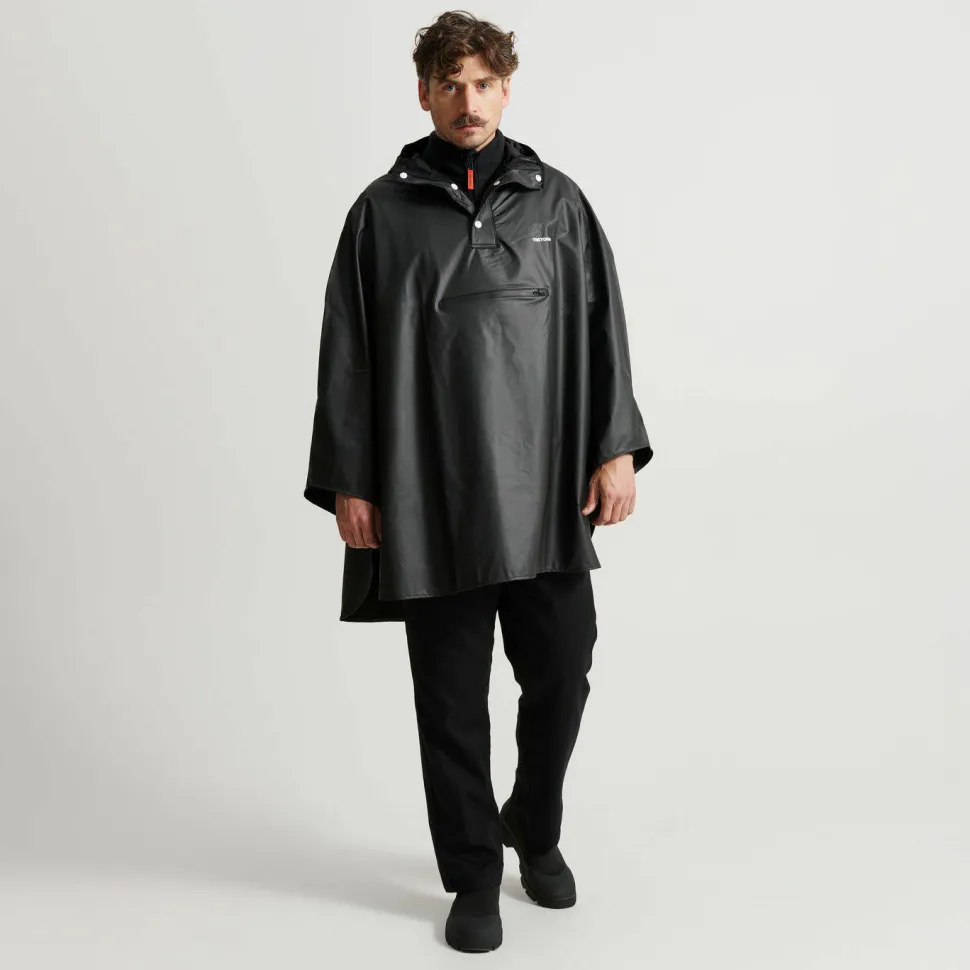 Tretorn Unisex PU Light Rainponcho Jet Black