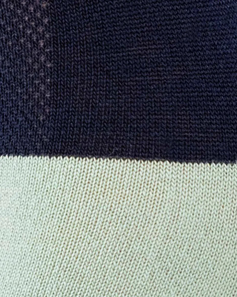 Ulvang Hero Thin Crew Sock Navy Blue/Granite Green