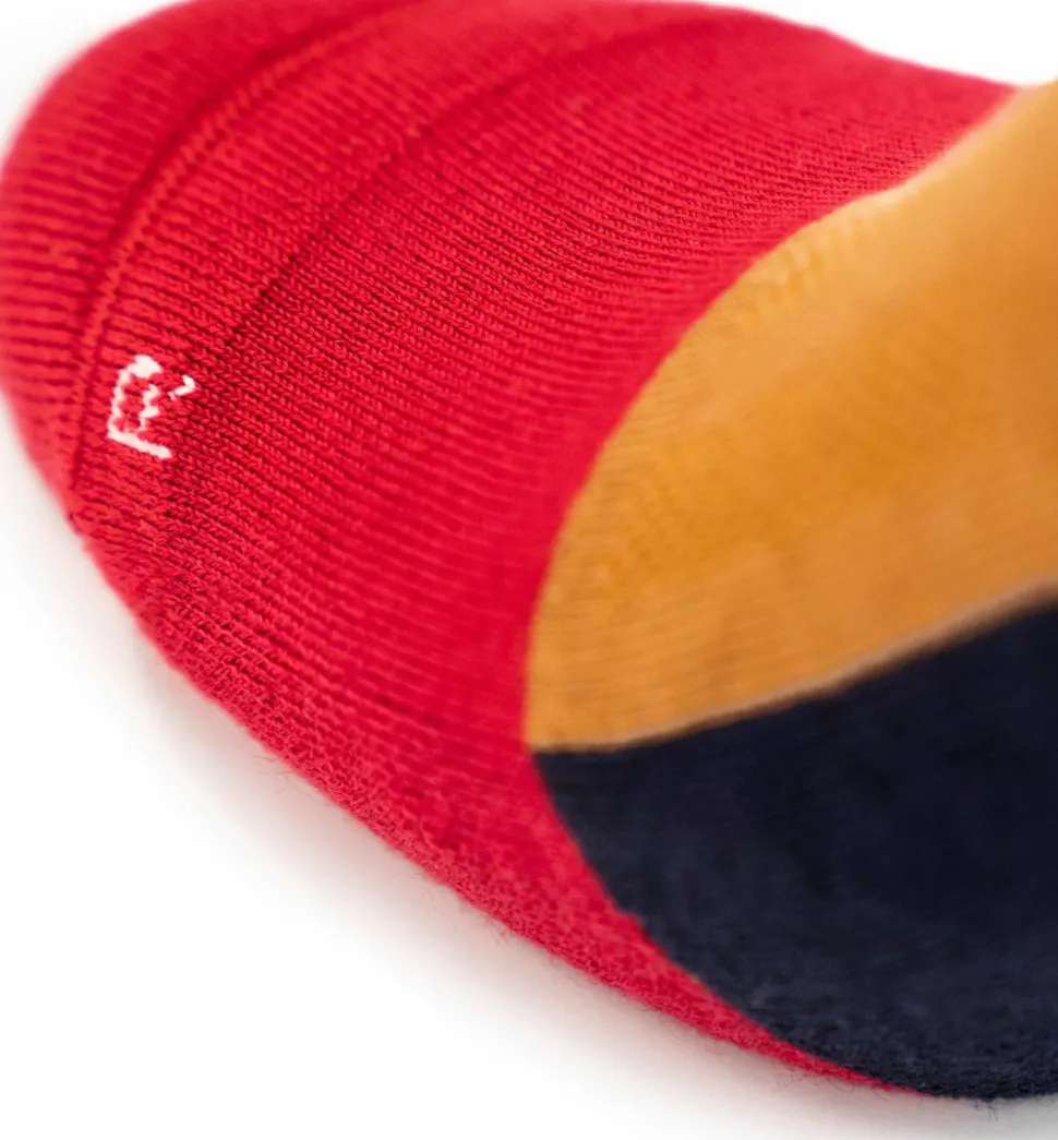 Ulvang Hero Warm Crew Sock Cathay Spice / Chilli Red/ Navy Blue