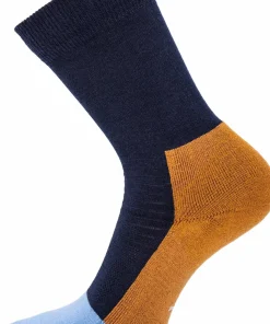 Ulvang Hero Warm Crew Sock Navy Blue/ Cathay Spice / Provence Blue