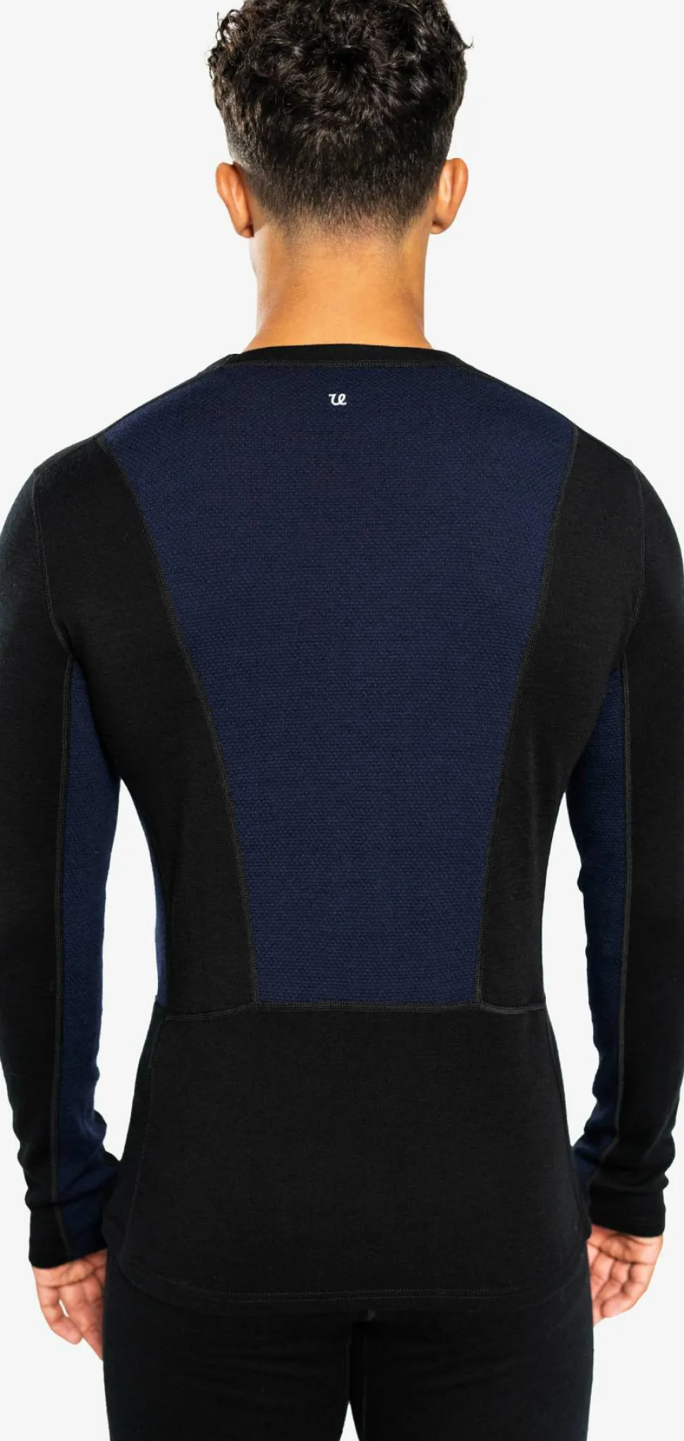 Ulvang Men's Peak Map Crew Baselayer Black/Navy Blue