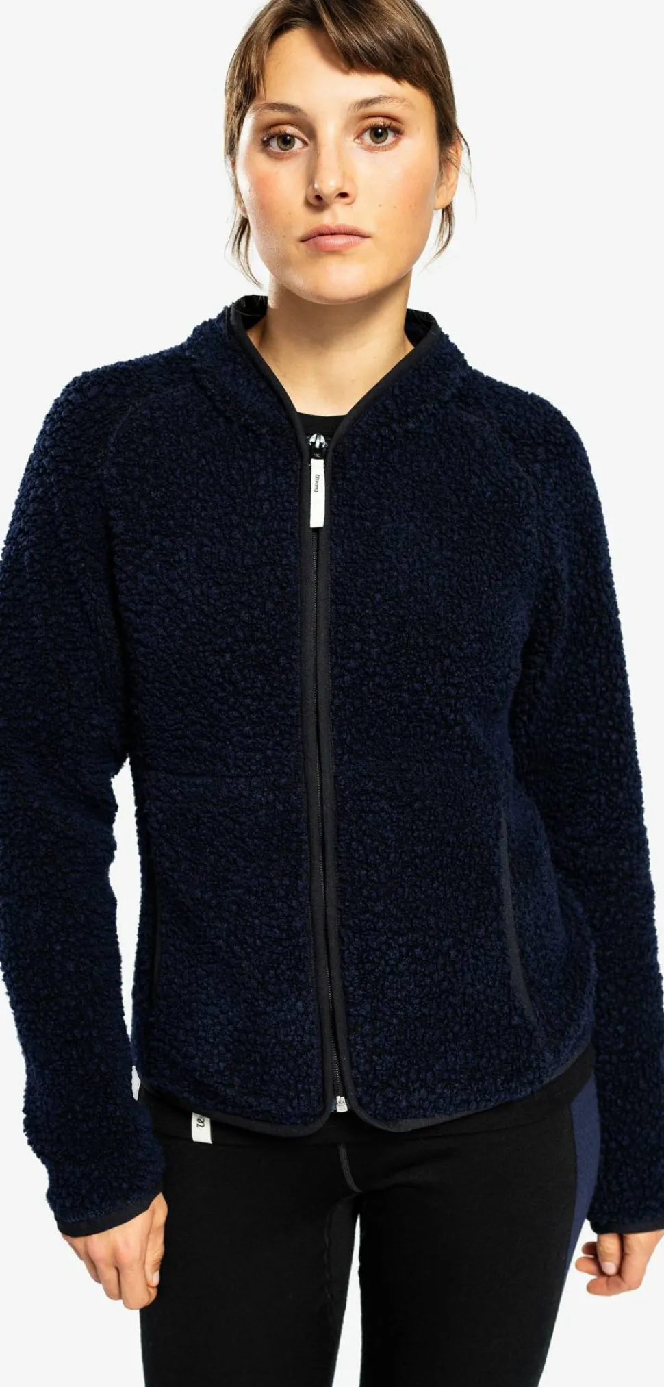 Ulvang Women's Re Orbit Full Zip Wool Pile Navy Blue