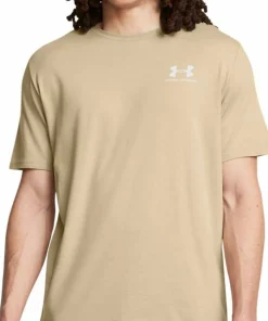 Under Armour Men's Sportstyle Left Chest Shortsleeve City Khaki/White