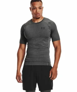 Under Armour Men's UA HG Armour Comp Short Sleeve Carbon Heather