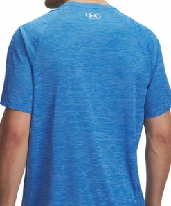 Under Armour Men's UA Tech Textured Short Sleeve Blue Atlantis