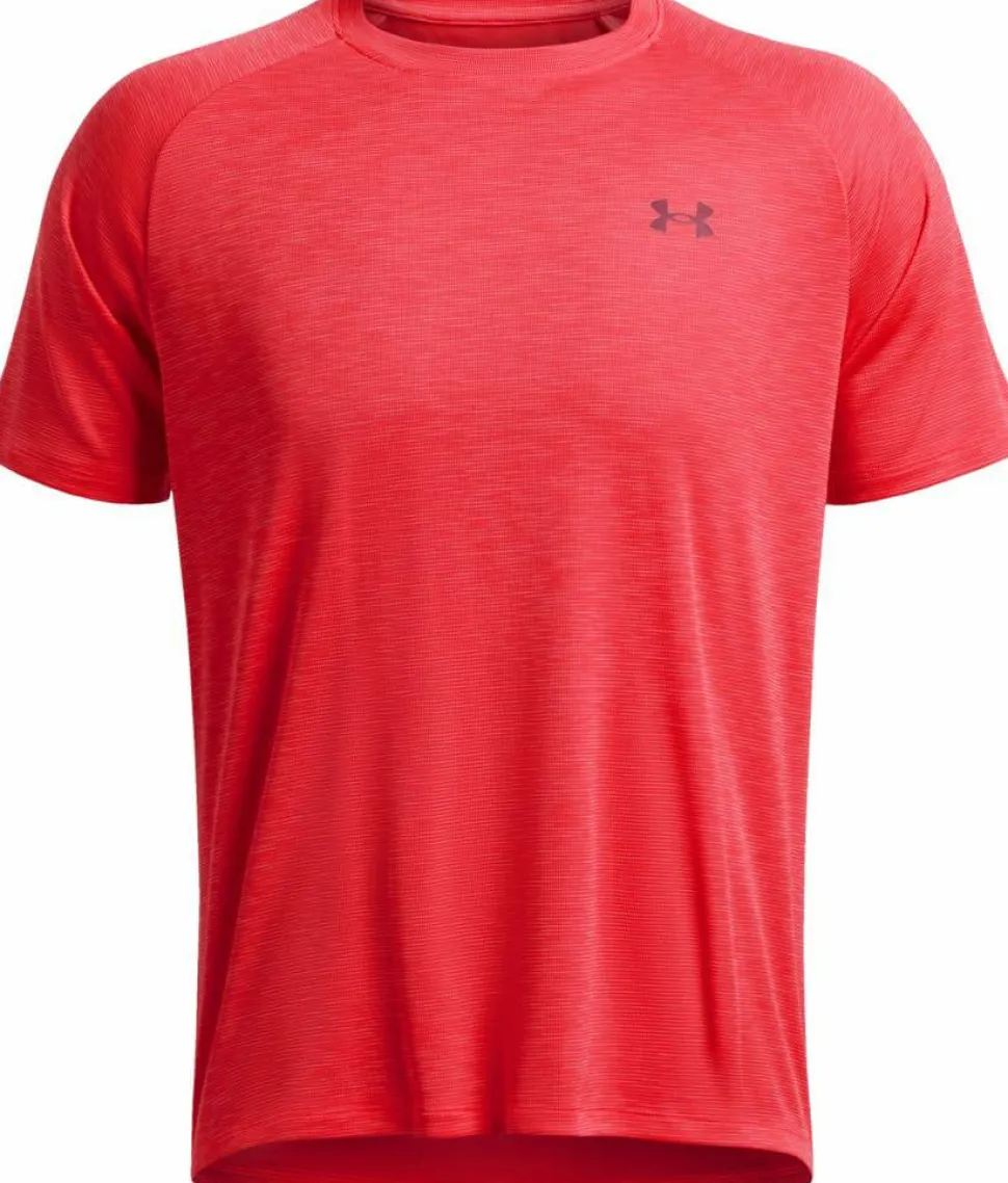 Under Armour Men's UA Tech Textured Short Sleeve Racer Red