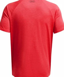 Under Armour Men's UA Tech Textured Short Sleeve Racer Red