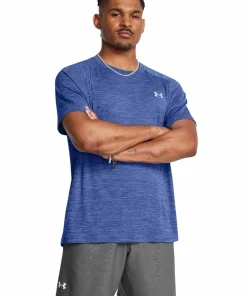 Under Armour Men's UA Tech Textured Short Sleeve Tech Blue