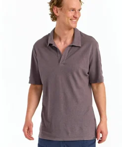 Urberg Men's Hemp Polo Tee Plum Kitten