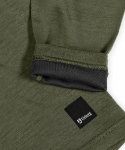 Urberg Men's Selje Merino-Bamboo Top Deep Lichen Green